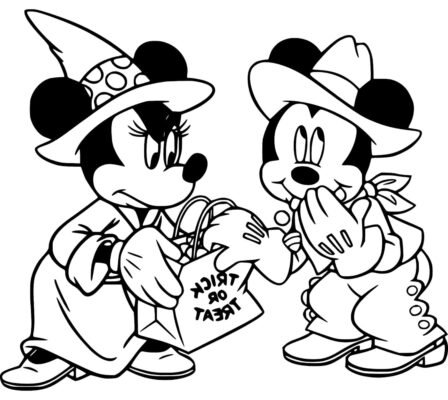 Mickey Halloween Coloring Pages Printable for Free Download