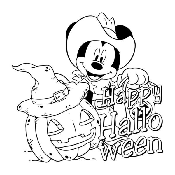 Mickey Halloween Coloring Pages Printable for Free Download