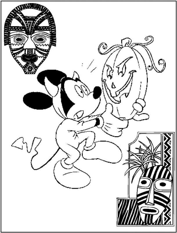 Mickey Halloween Coloring Pages Printable For Free Download