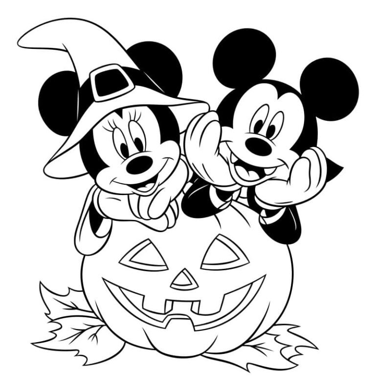 Mickey Halloween Coloring Pages Printable for Free Download