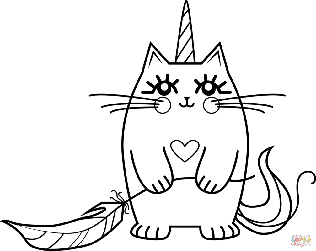 Kittycorn Coloring Pages Printable for Free Download