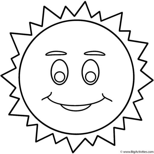 Smiley Face Coloring Pages Printable for Free Download