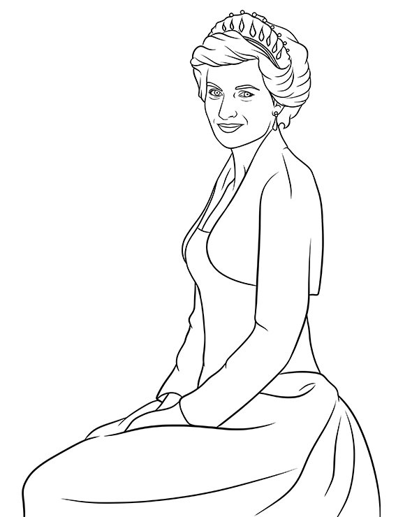 Princess Diana Coloring Pages Printable for Free Download