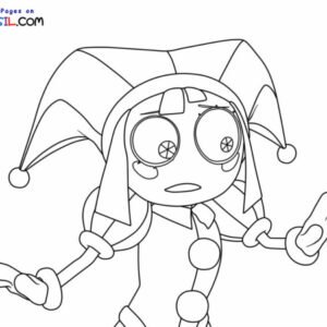 Pomni Coloring Pages Printable for Free Download