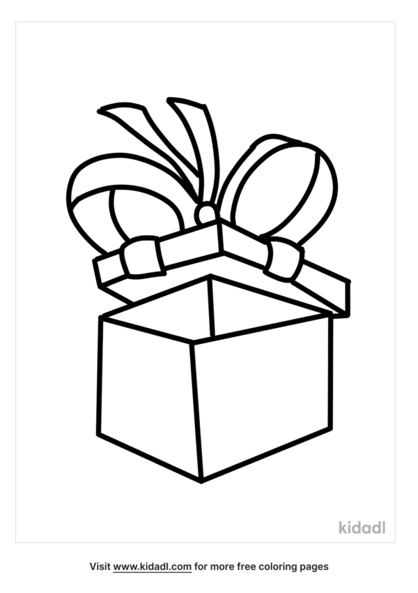 Gift Box Coloring Page