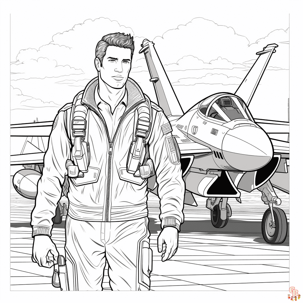 Top Gun Coloring Pages Printable for Free Download