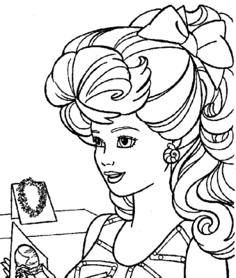 Barbie Christmas Coloring Pages Printable for Free Download