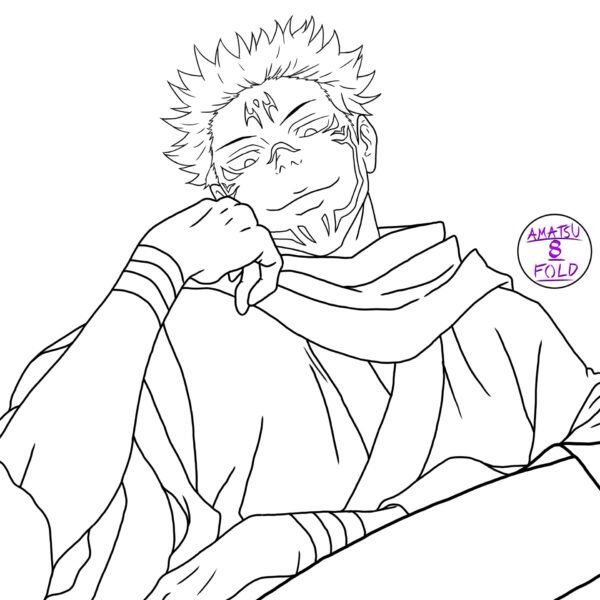 Sukuna Coloring Pages Printable for Free Download