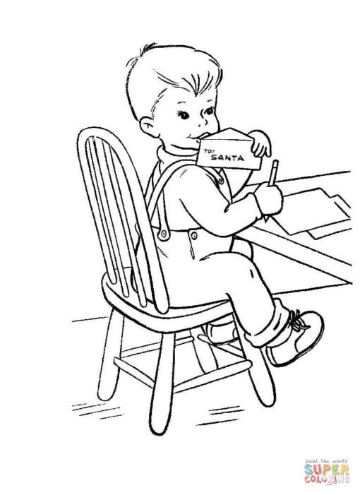 Letter To Santa Coloring Pages Printable for Free Download