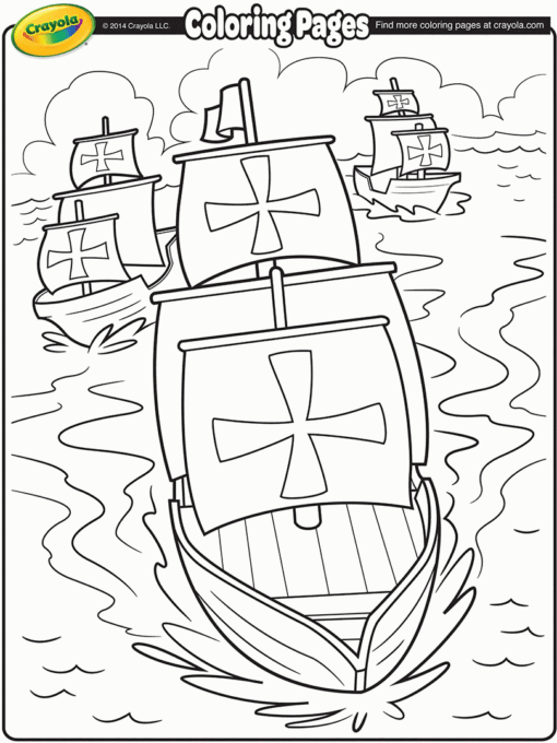 Nina Pinta Santa Maria Coloring Pages Printable for Free Download