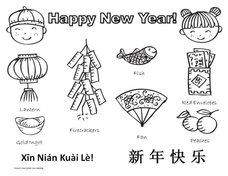 Lunar New Year Coloring Pages Printable for Free Download