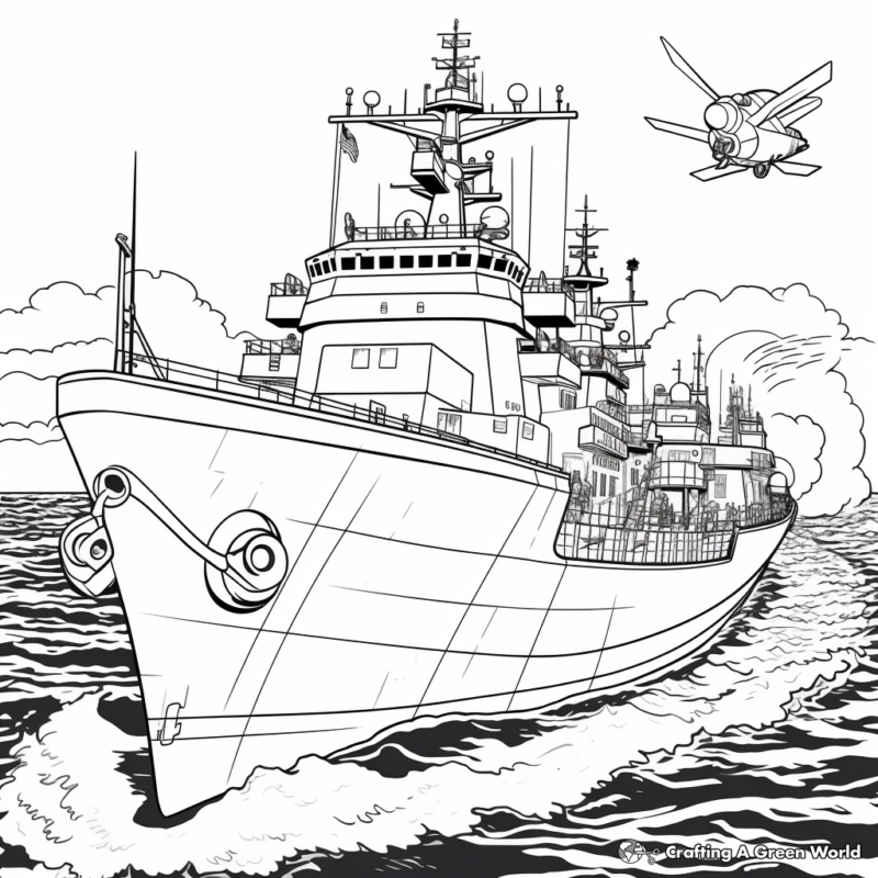 Warship Coloring Pages Printable for Free Download