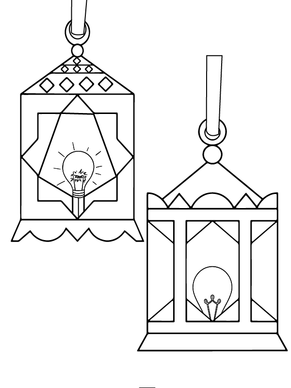 Christmas Lantern Coloring Pages Printable for Free Download