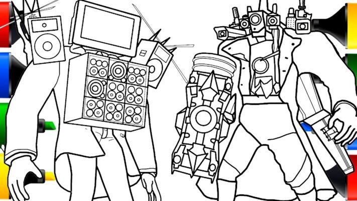 Titan Cameraman Coloring Pages Printable for Free Download