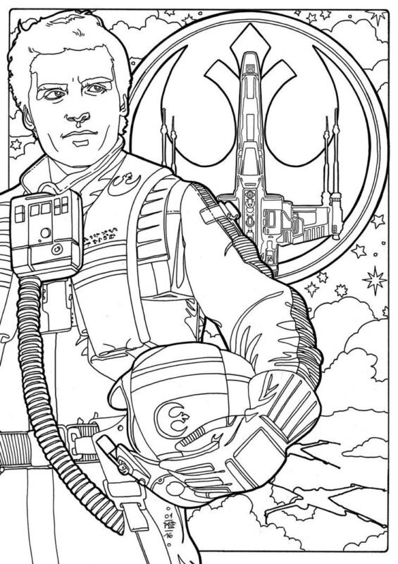 Poe Dameron Coloring Pages Printable for Free Download