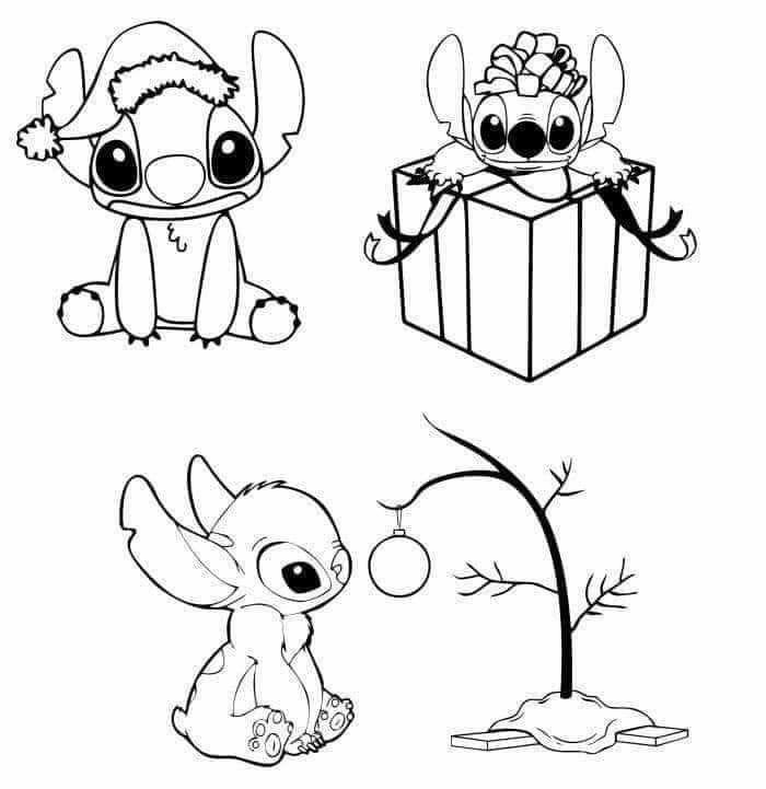 Stitch Christmas Coloring Pages Printable for Free Download