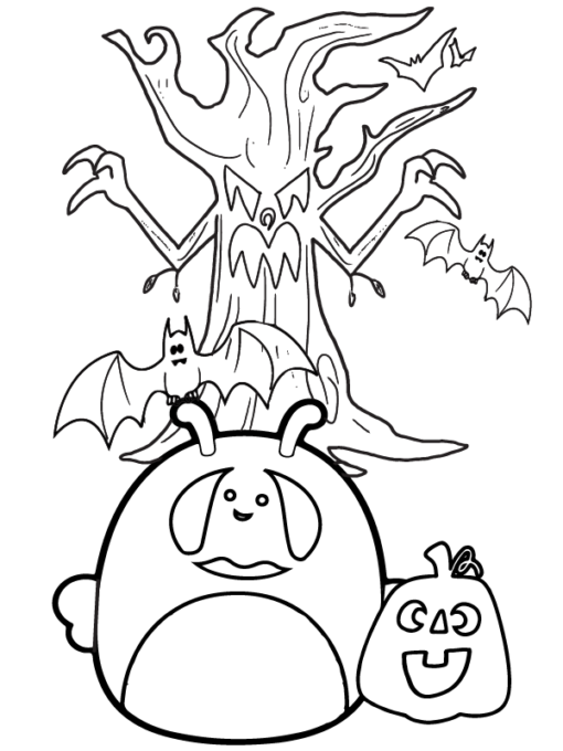 Halloween Squishmallow Coloring Pages Printable for Free Download