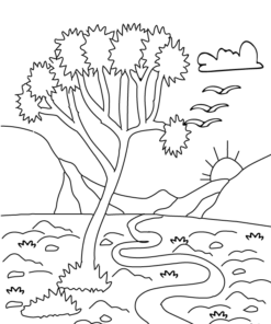 Natural Scenery Coloring Pages Printable for Free Download