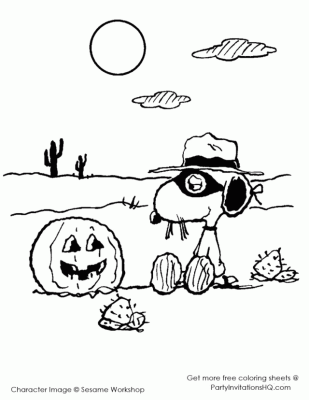 Charlie Brown Halloween Coloring Pages Printable for Free Download