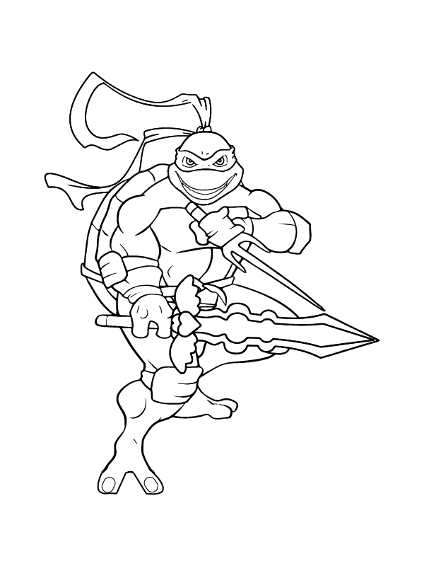 Teenage Mutant Ninja Turtles Coloring Pages Printable for Free Download