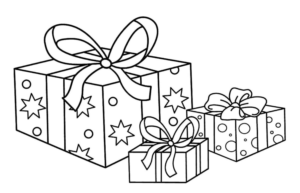 Gift Box Coloring Pages Printable for Free Download