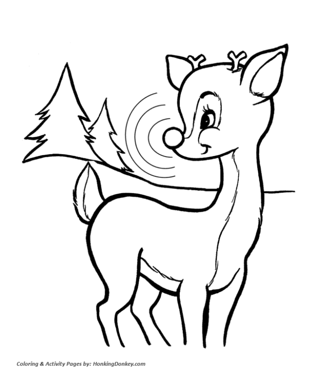 Rudolph The Red Nosed Reindeer Coloring Pages Printable For Free Download
