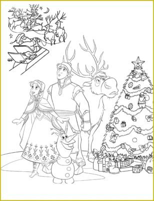 10 Frozen Christmas Coloring Pages to Spread Holiday Cheer