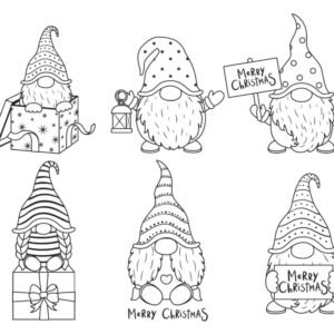 Christmas Gnome Coloring Pages Printable for Free Download