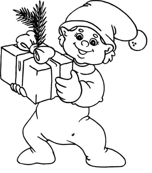 Christmas Gnome Coloring Pages Printable for Free Download