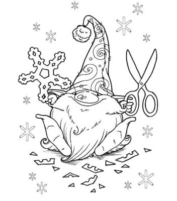 Christmas Gnome Coloring Pages Printable for Free Download