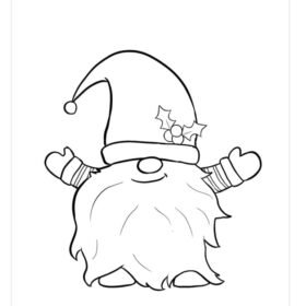 Christmas Gnome Coloring Pages Printable for Free Download