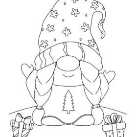 Christmas Gnome Coloring Pages Printable for Free Download