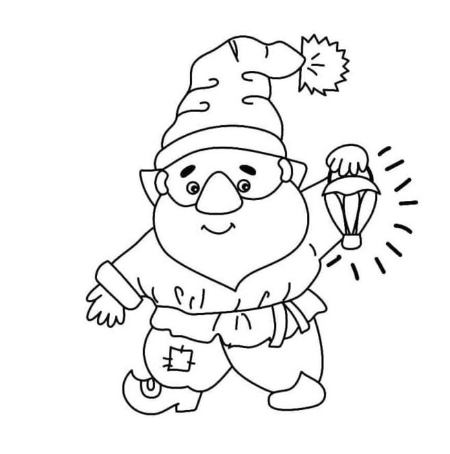 Christmas Gnome Coloring Pages Printable for Free Download