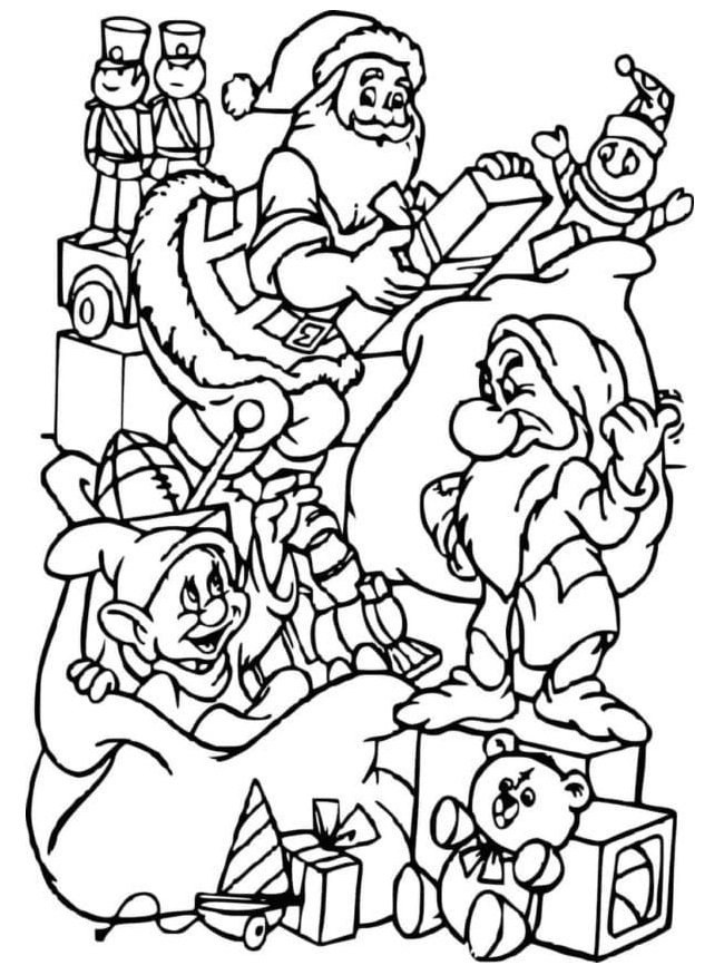 Christmas Gnome Coloring Pages Printable for Free Download