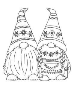 Christmas Gnome Coloring Pages Printable For Free Download