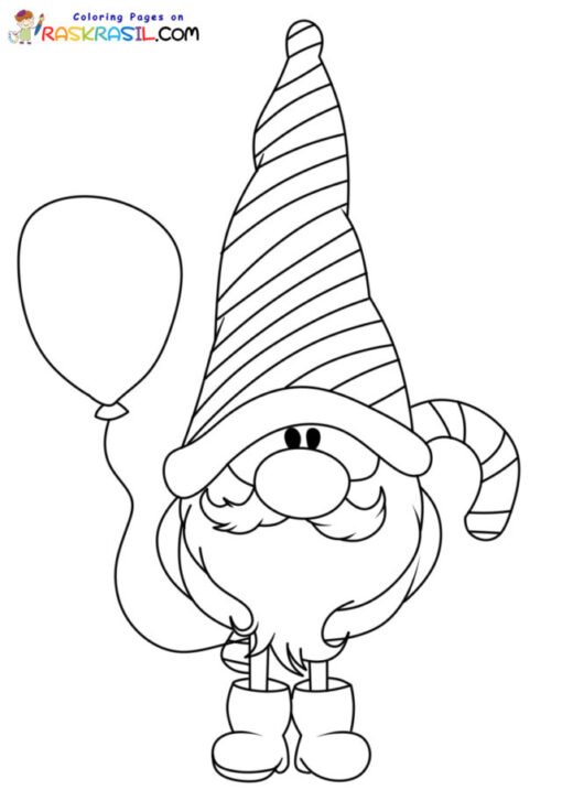 Christmas Gnome Coloring Pages Printable For Free Download