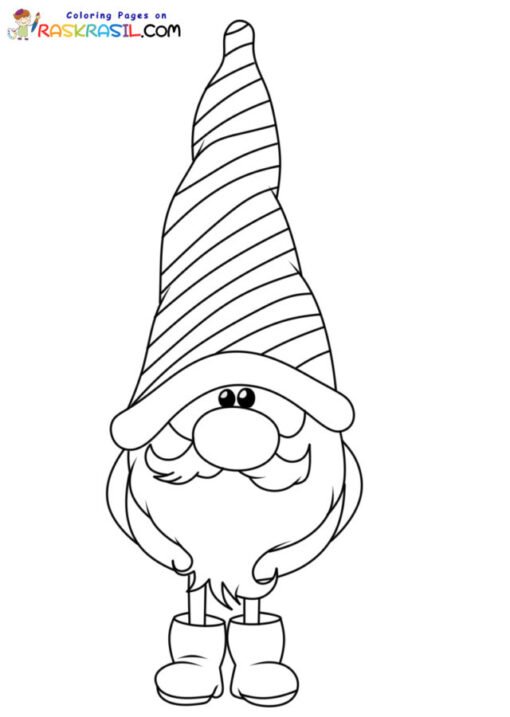 Christmas Gnome Coloring Pages Printable for Free Download