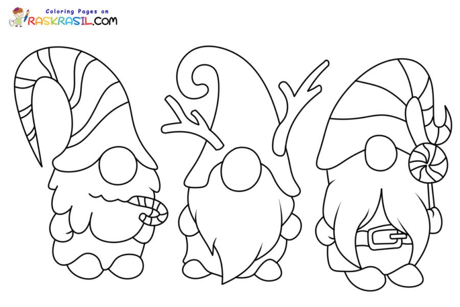 Christmas Gnome Coloring Pages Printable For Free Download