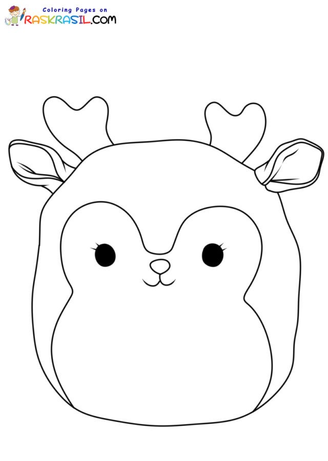 Christmas Squishmallow Coloring Pages Printable for Free Download