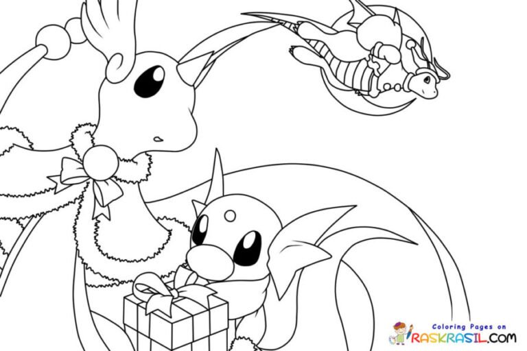 10 Christmas Pokémon Coloring Pages for Festive Fun