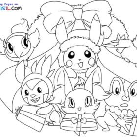 Pokemon Christmas Coloring Page Printable For Free Download