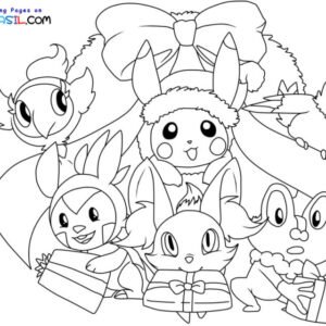 10 Festive Pokémon Christmas Coloring Pages to Download and Enjoy