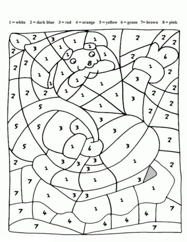 Christmas Color By Number Coloring Pages Printable for Free Download