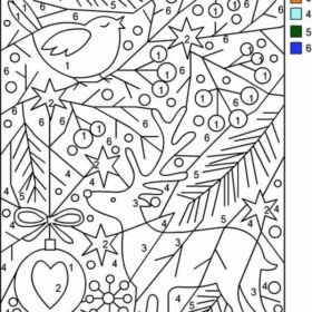 Christmas Color By Number Coloring Pages Printable for Free Download