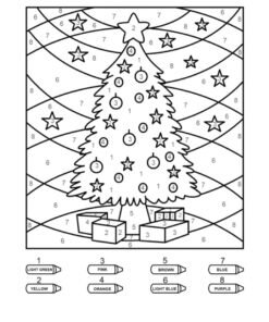 Christmas Color By Number Coloring Pages Printable for Free Download