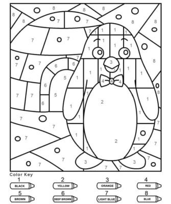 Christmas Color By Number Coloring Pages Printable for Free Download