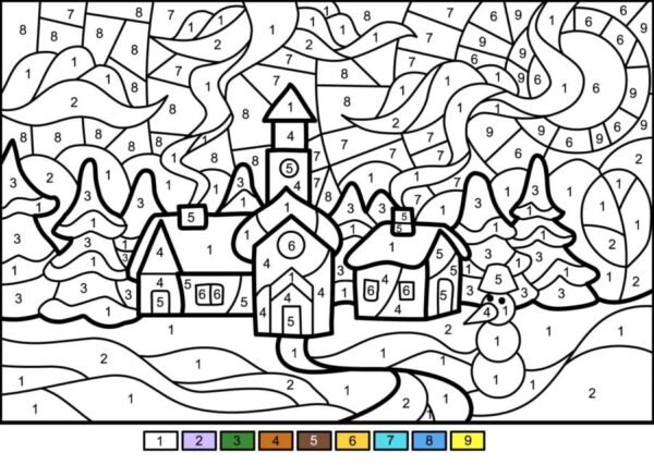 Color by Number Coloring Pages Printable for Free Download