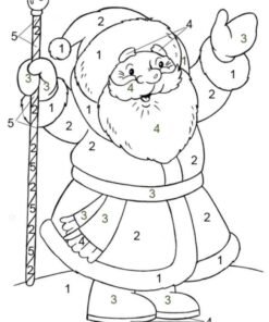 Christmas Color By Number Coloring Pages Printable for Free Download