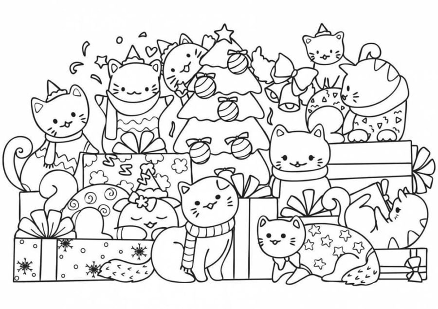 Cute Christmas Coloring Pages Printable for Free Download