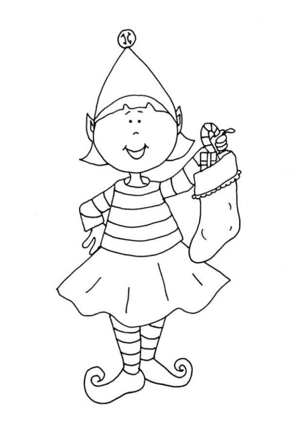 Elf on the Shelf Coloring Pages Printable for Free Download